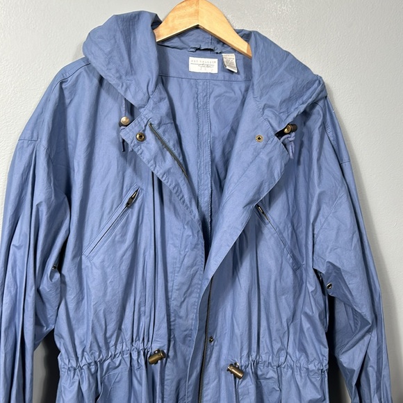 Van Heusen Lilac Parka Utility Hooded Drawstring Waist Coat size L- gently used - Picture 3 of 17